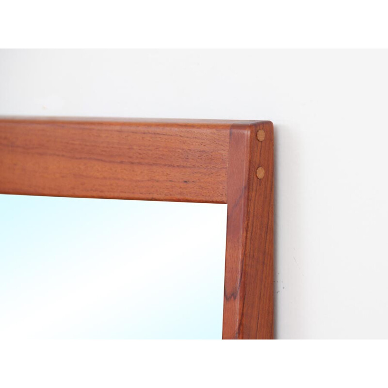 Scandinavian vintage teak mirror with shelf by Kai Kristiansen, 1950