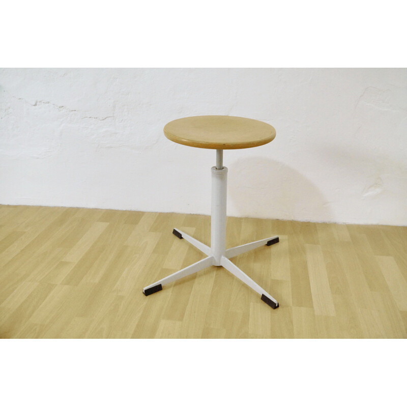 Tabouret industriel en contreplaqué - 1950