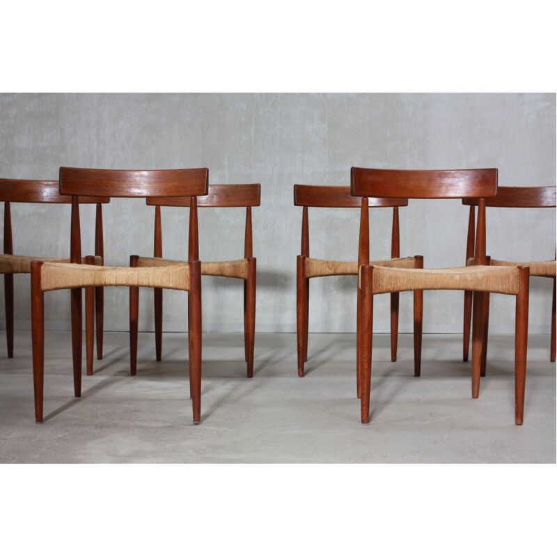 Set of 6 Danish Chairs by Arne Hovmand Olsen for Mogens Kold - 1960s