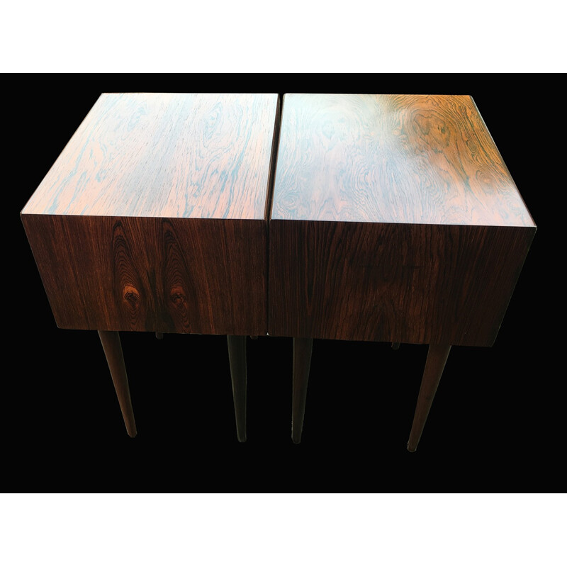 Pair of Rosewood 2 drawer bedside tables by Arne Vodder for NC Mobler Odense - 1960s