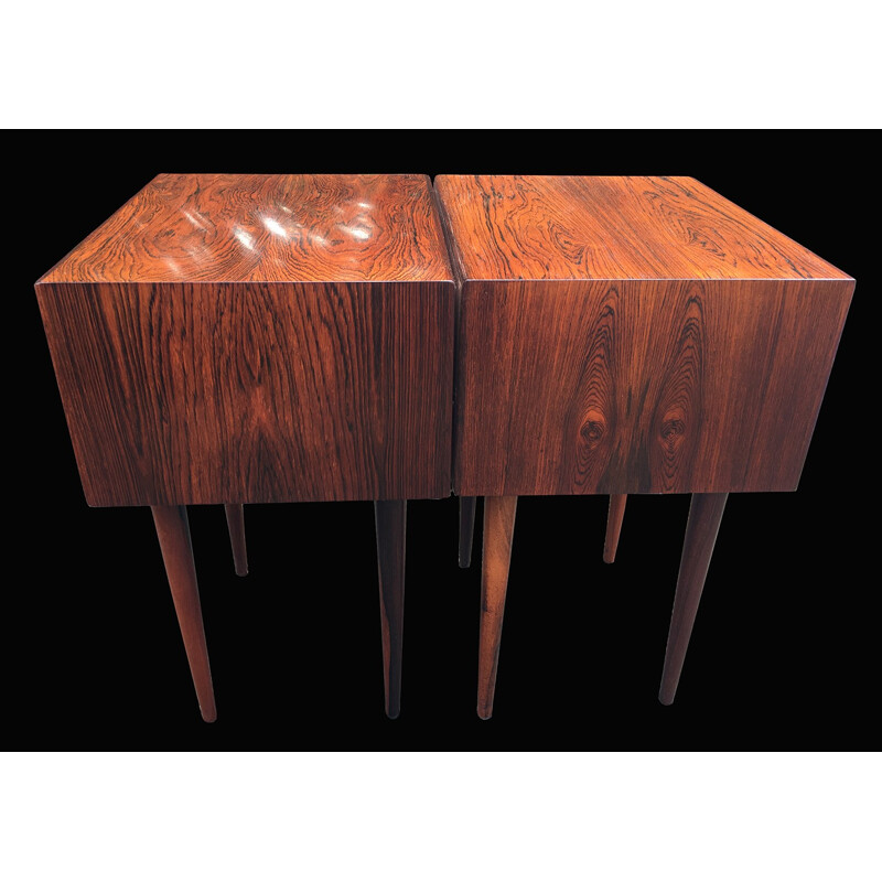Pair of Rosewood 2 drawer bedside tables by Arne Vodder for NC Mobler Odense - 1960s