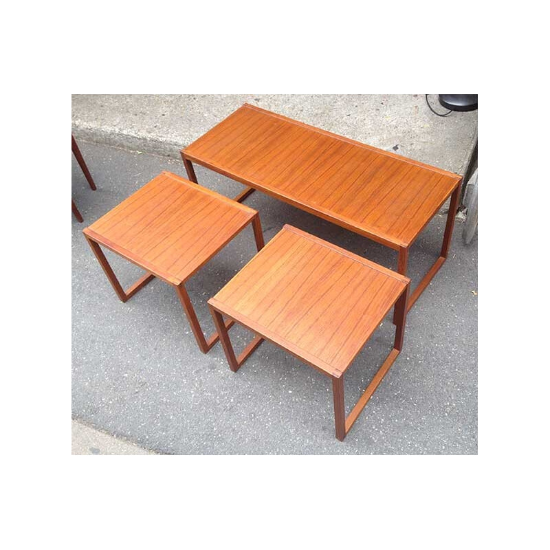 Set of 3 mid-century nested tables - 1950s
