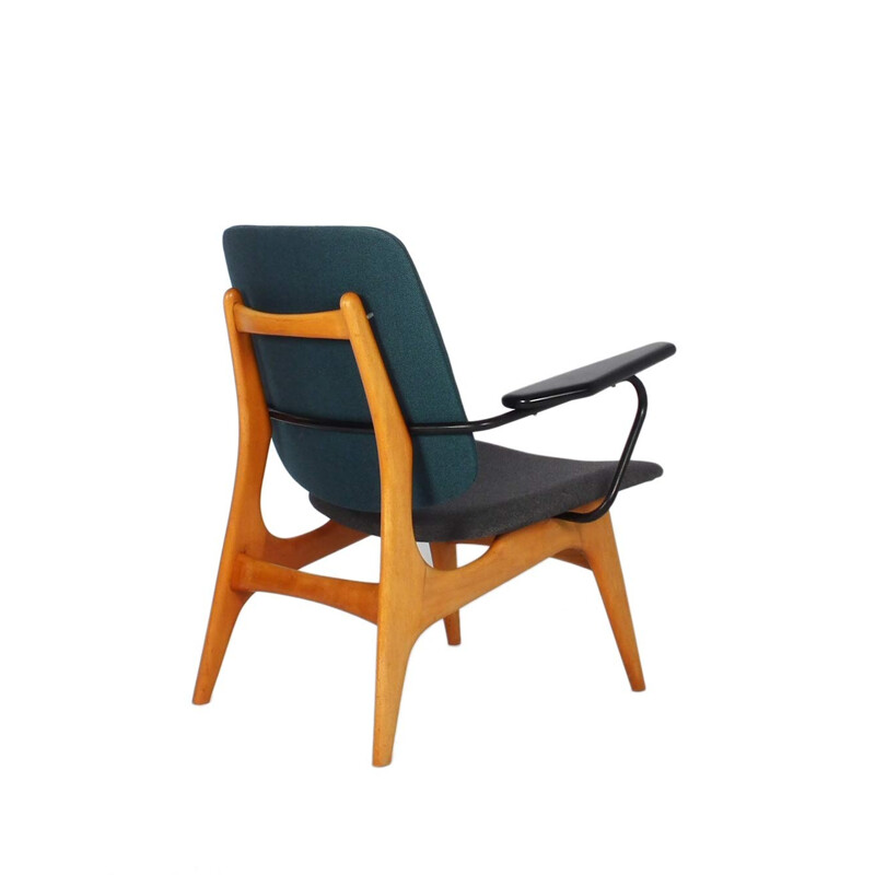 Blue dutch armchair by Wébé - 1950s