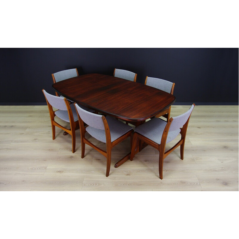 Set of 6 vintage chairs in rosewood - 1960s