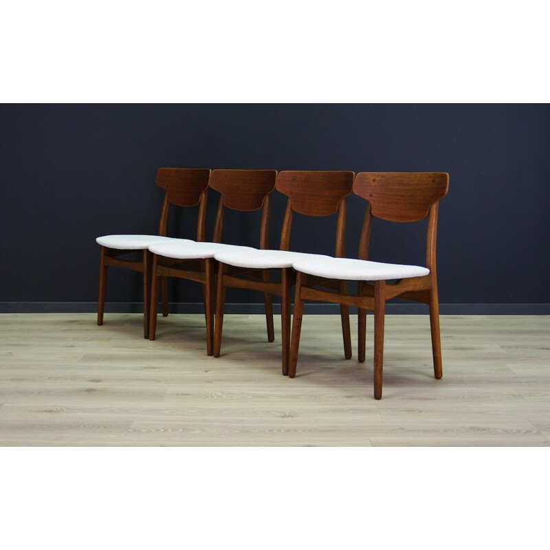 Set of 4 Vintage Danish teak chairs - 1960s