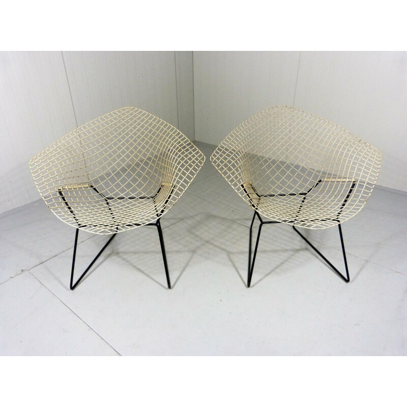 Pair of Diamond Chairs by Harry Bertoia for Knoll - 1950s