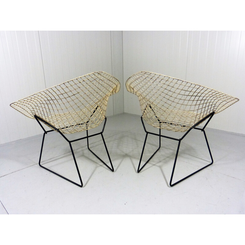 Pair of Diamond Chairs by Harry Bertoia for Knoll - 1950s