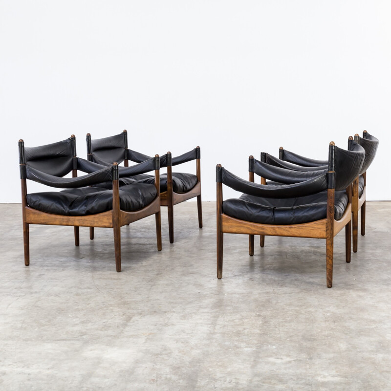 Set of 4 Armchairs by Kristian Solmer Vedel lounge chairs for Søren Willadsen - 1960s 