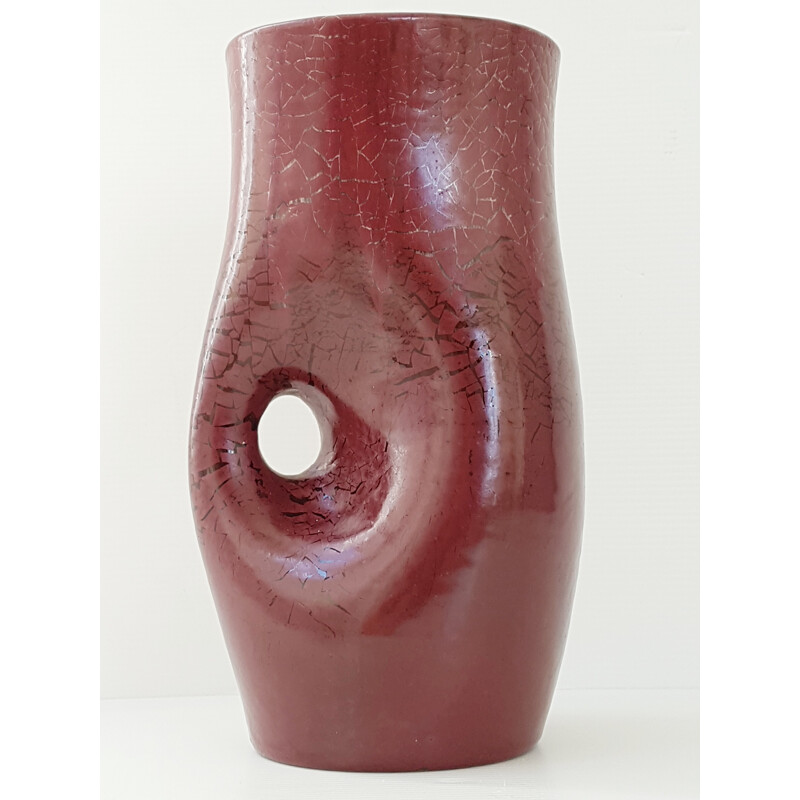 Accolay ceramic vase signed AT - 1960s