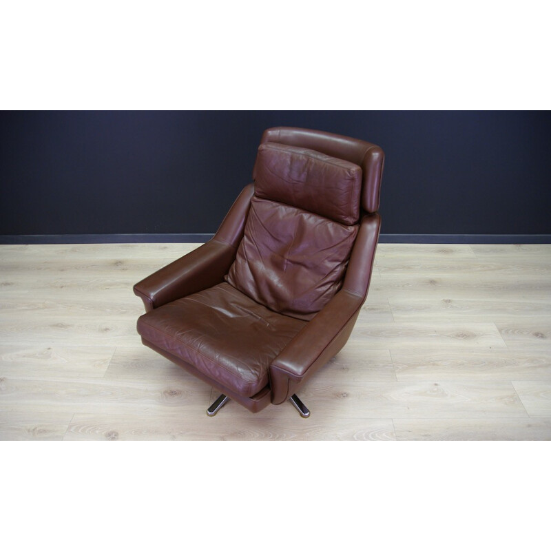 Fauteuil et repose-pieds vintage par by Werner Langenfeld for ESA Møbelværk - 1970