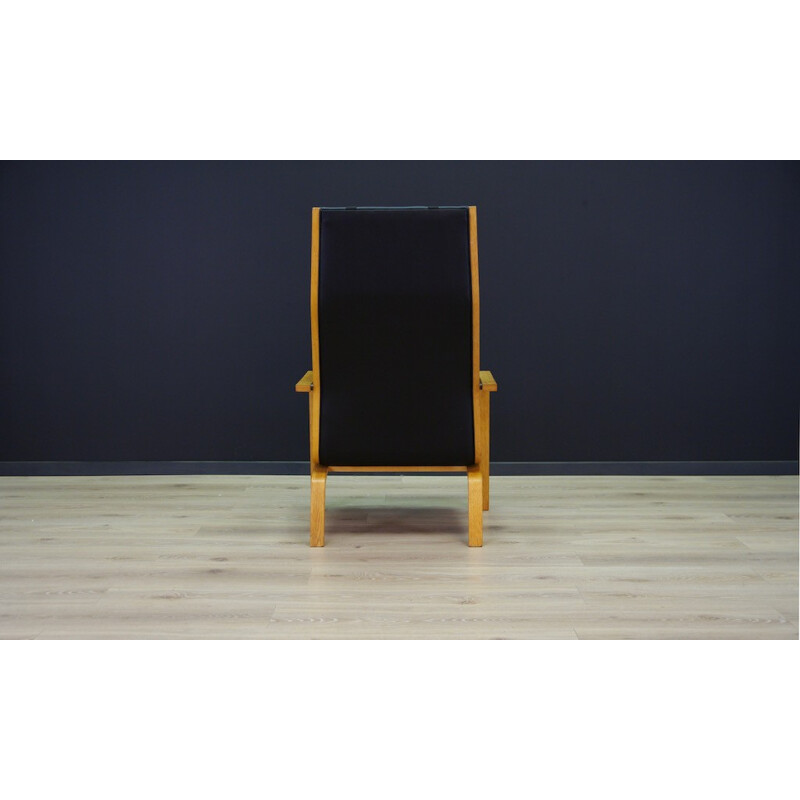 Scandinavian black vintage armchair by Arne Jacobsen for FritzHansen - 1970s