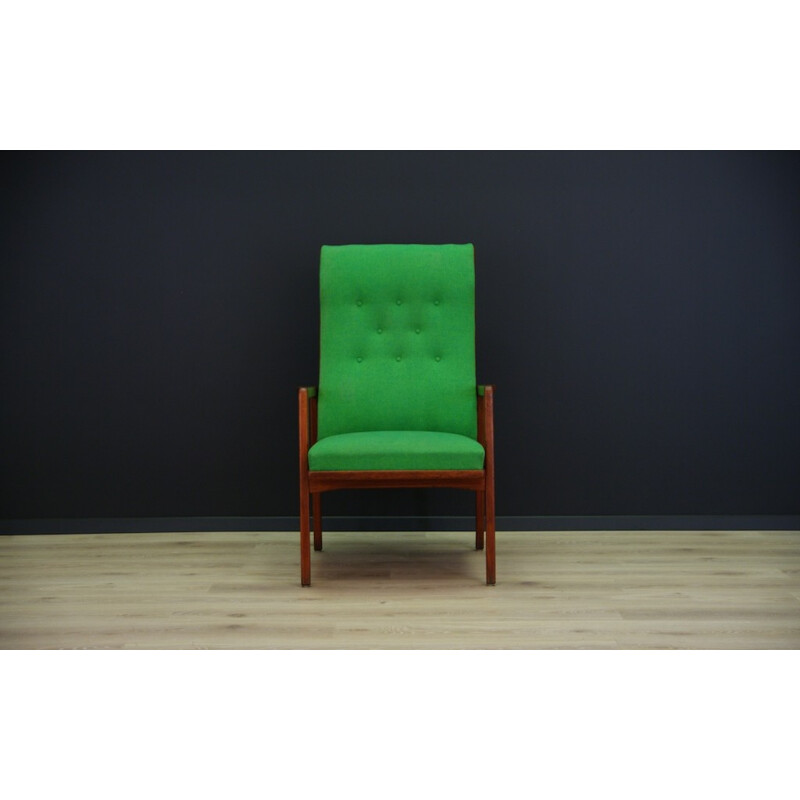 Green vintage scandinavian armchair - 1970s