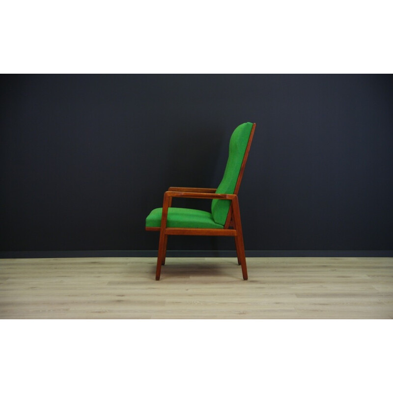 Green vintage scandinavian armchair - 1970s