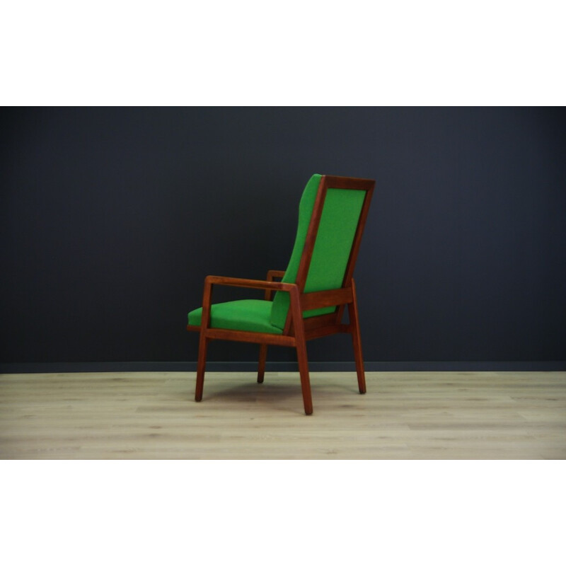 Green vintage scandinavian armchair - 1970s