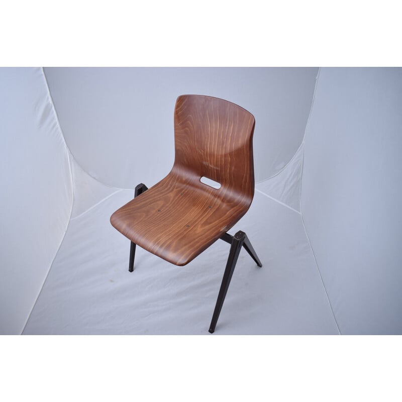 Chaise d'école vintage Galvanitas S22 - 1960