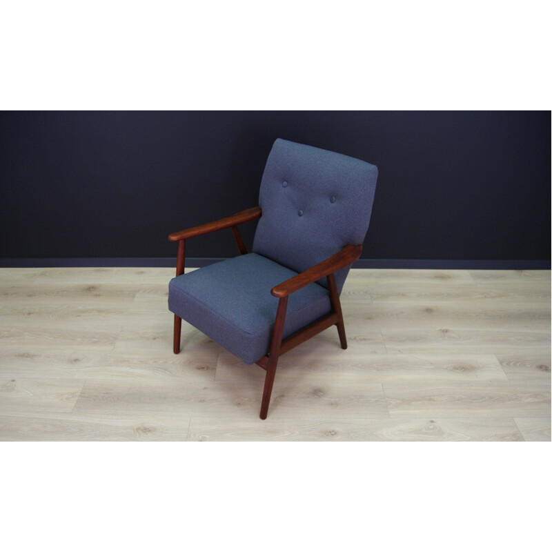 Fauteuil vintage scandinave en teck - 1970