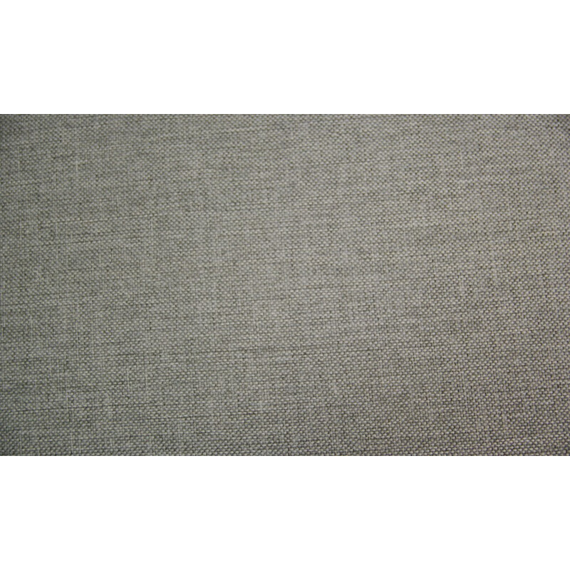 Fauteuil scandinave en teck et en tissu gris - 1960