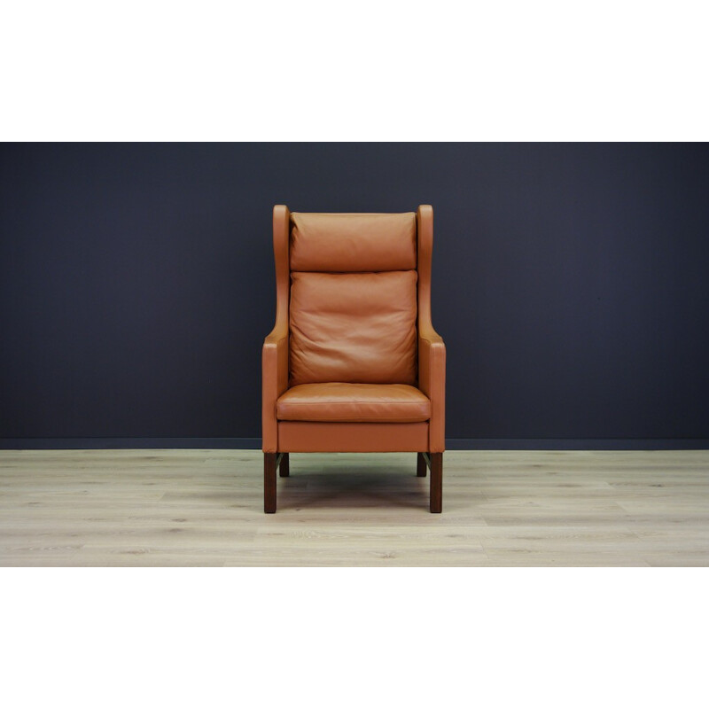 Vintage armchair in brown leather produced by Skippers Mobler - 1960s