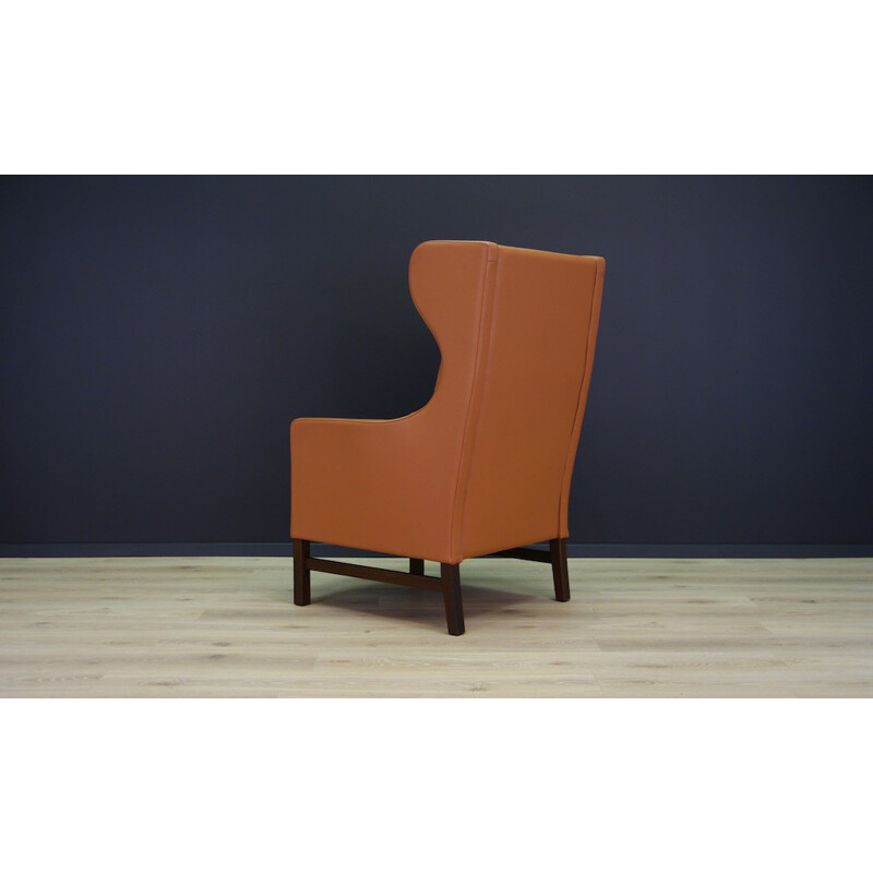 Vintage armchair in brown leather produced by Skippers Mobler - 1960s