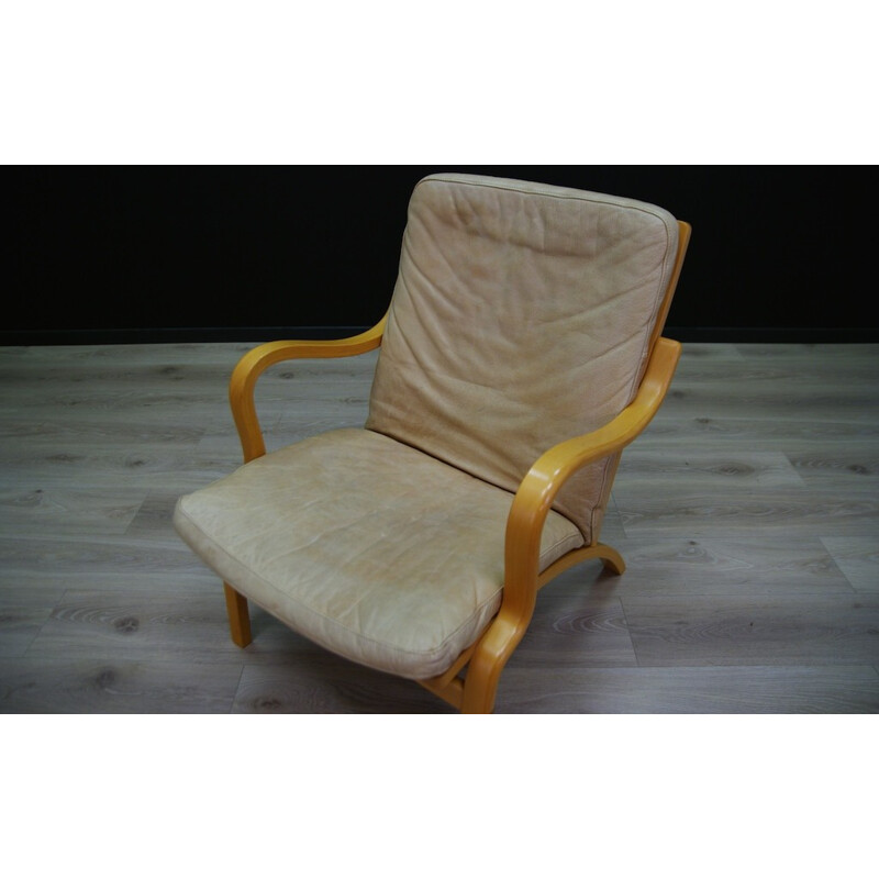 Vintage armchair in leather produced by Stouby - 1960s