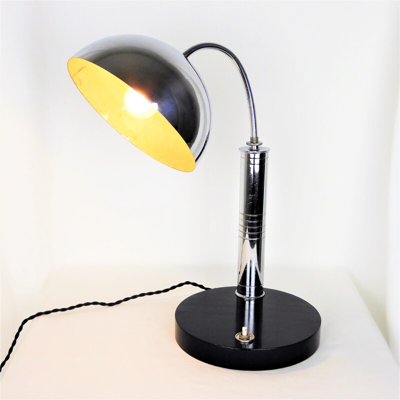 Lampe de bureau vintage chromé, 1930