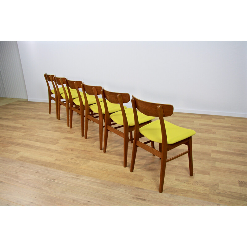 Set of 6 danish dining chairs in teak, Farstrup - 1960s