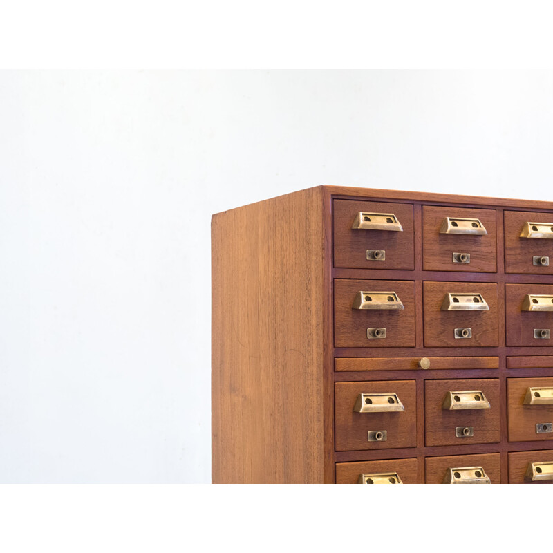 Vintage scandinavian chest of drawers made of black lacquered steel - 1950s