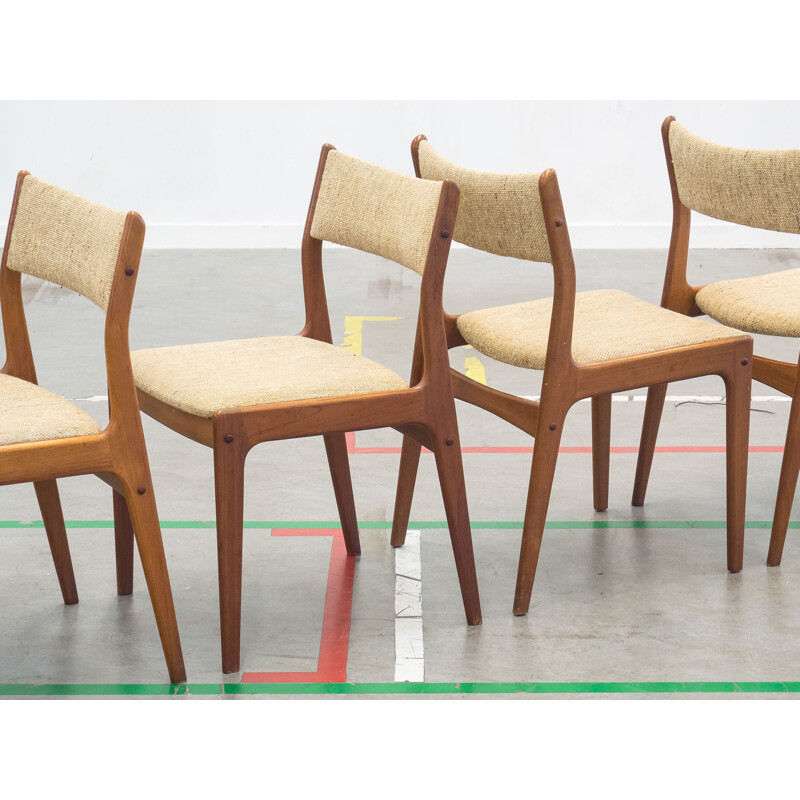 Set of 4 vintage teak dining chairs by Uldum Møbelfabrik - 1950s