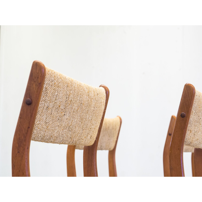 Set of 4 vintage teak dining chairs by Uldum Møbelfabrik - 1950s