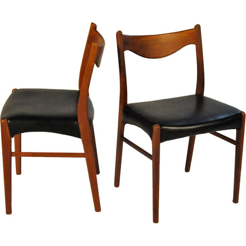 Pair of teak chairs by Ejnar Larsen and Axel Bender Madsen - 1960s