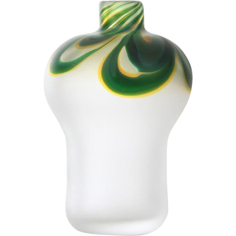 Scandinavian vintage blown glass vase by Ann Wärff for Kosta Boda, 1980