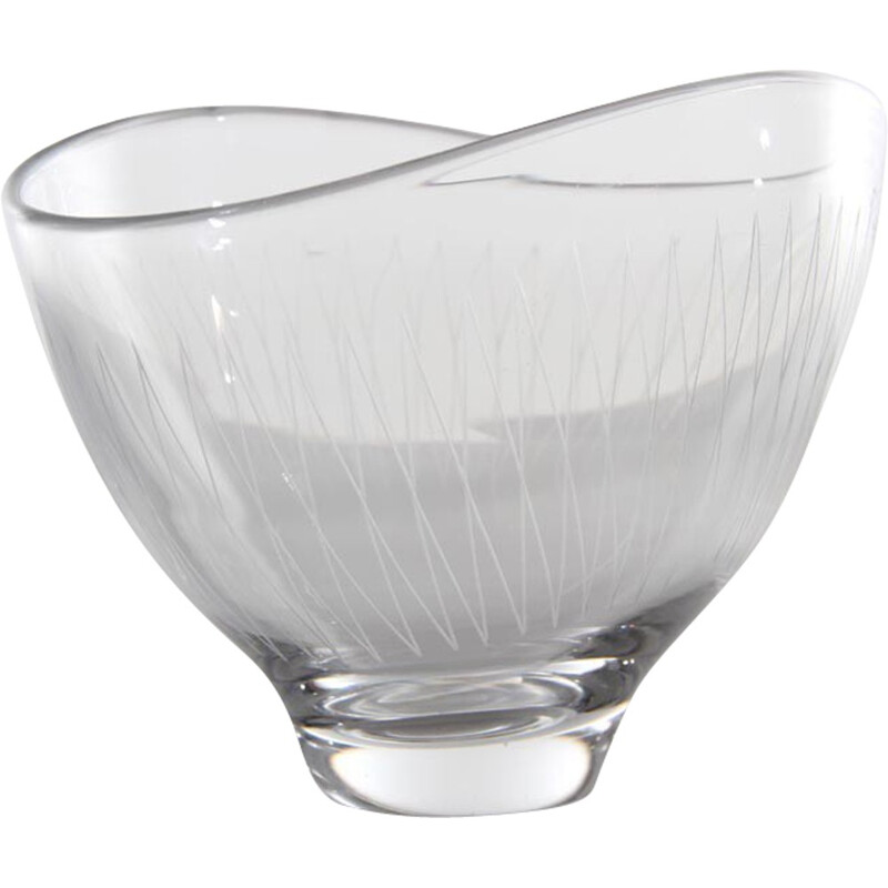 Vintage glass cup by Vicke Lindstrand for Orreffors - 1960s