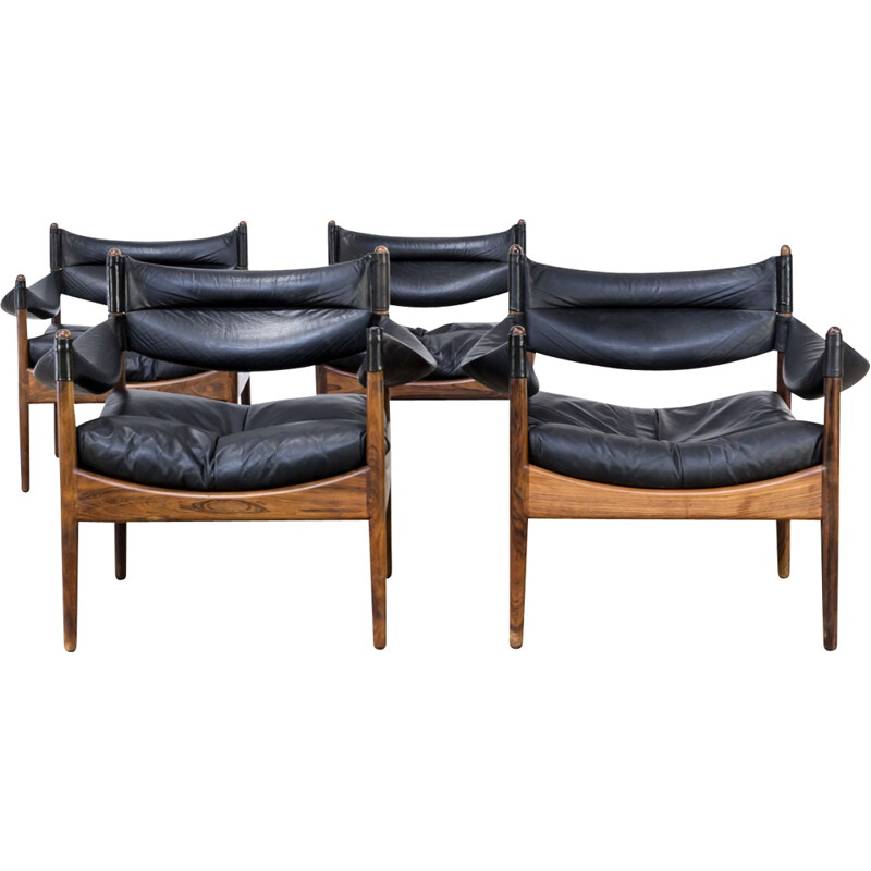 Set of 4 Armchairs by Kristian Solmer Vedel lounge chairs for Søren Willadsen - 1960s 