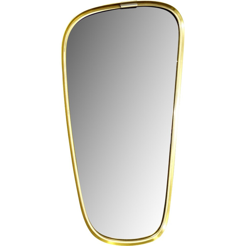 Vintage Brass Mirror by Vereinigte Werkstatten Munchen - 1950s