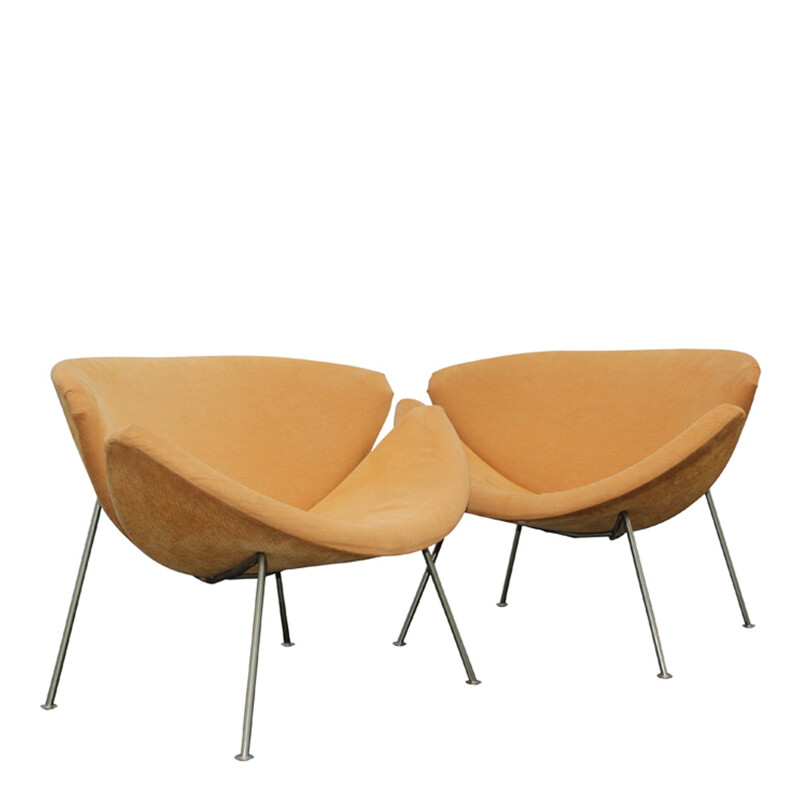 Pair of armchairs and an ottoman by Pierre Paulin for Artifort - 1960s