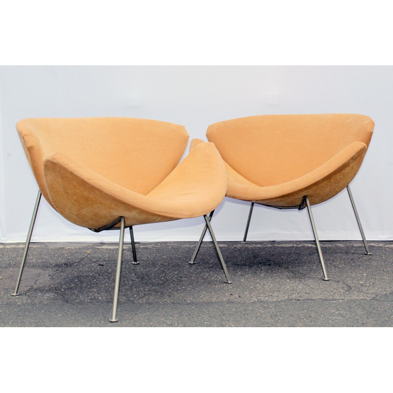 Pair of armchairs and an ottoman by Pierre Paulin for Artifort - 1960s