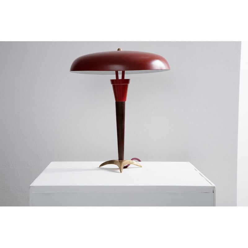 Lampe de table vintage suèdoise rouge - 1960