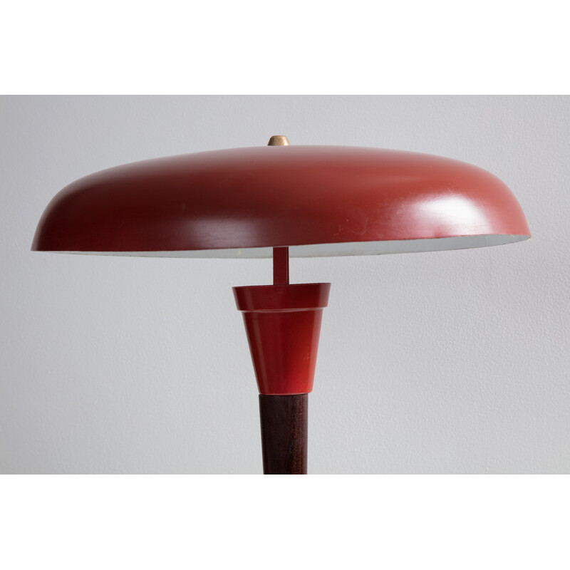 Red Vintage Swedish Table Lamp - 1960s