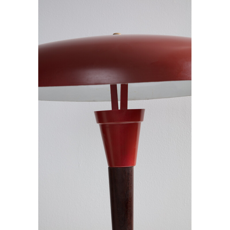 Red Vintage Swedish Table Lamp - 1960s