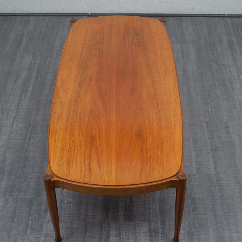 Table basse vintage scandinave en teck - 1960