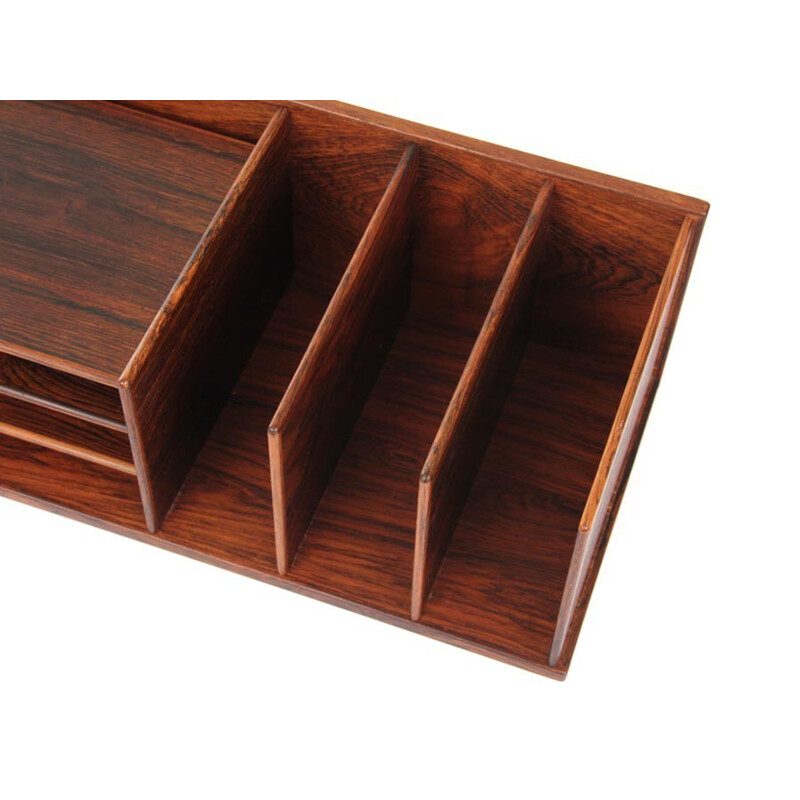 Storage box or desk organizer made of Rio rosewood for Georg Petersens - 1960s