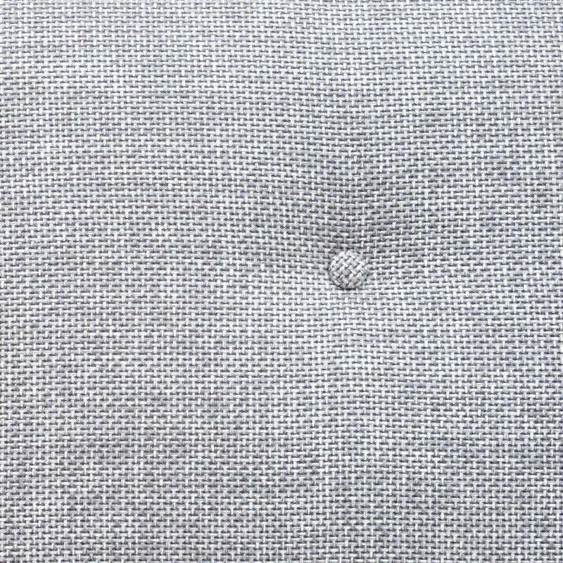 Canapé pliable retapissé en tissu gris avec accoudoirs en osier - 1950