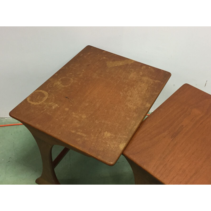 Set of 3 Vintage teak nesting table - 1970s