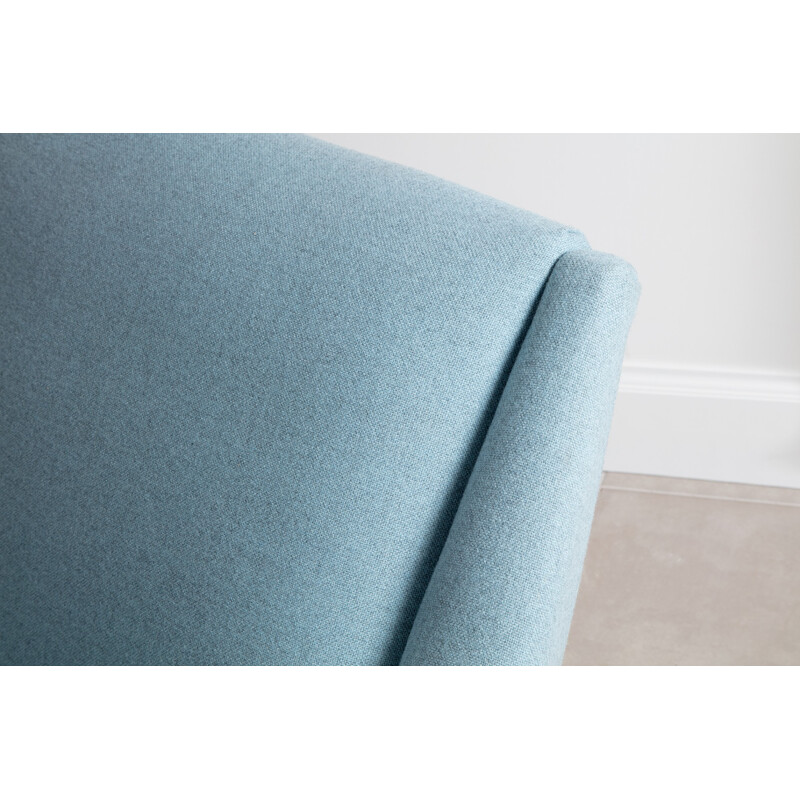 Vintage Upholstered Blue Sofa - 1950s