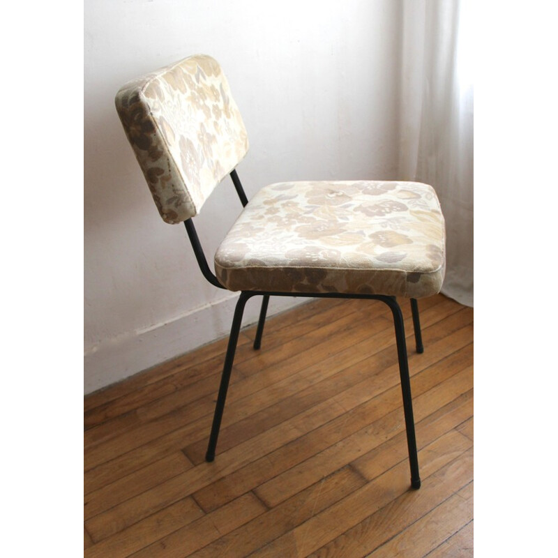 Set of 6 velvet chairs, André SIMARD - 1950s