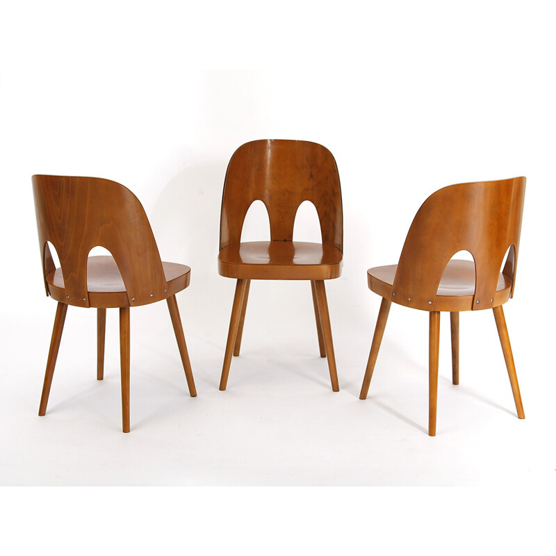 Set of 6 dining chairs by Oswald Haerdtl for TON - 1950s