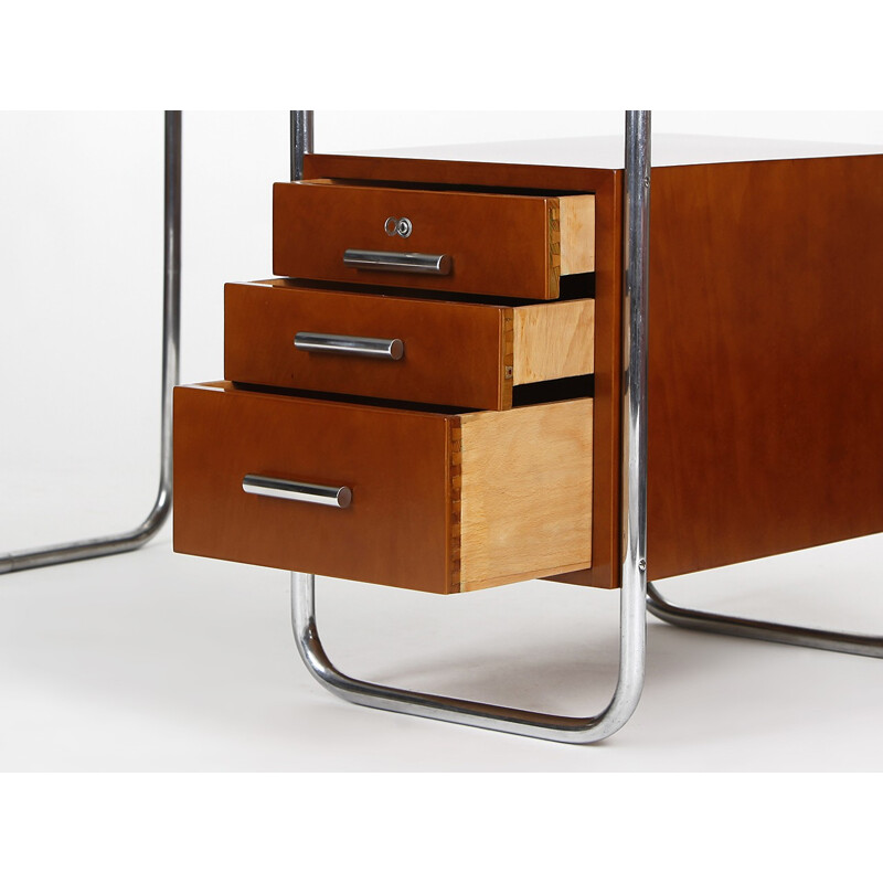 Tubular Desk in steel and wood - 1930s