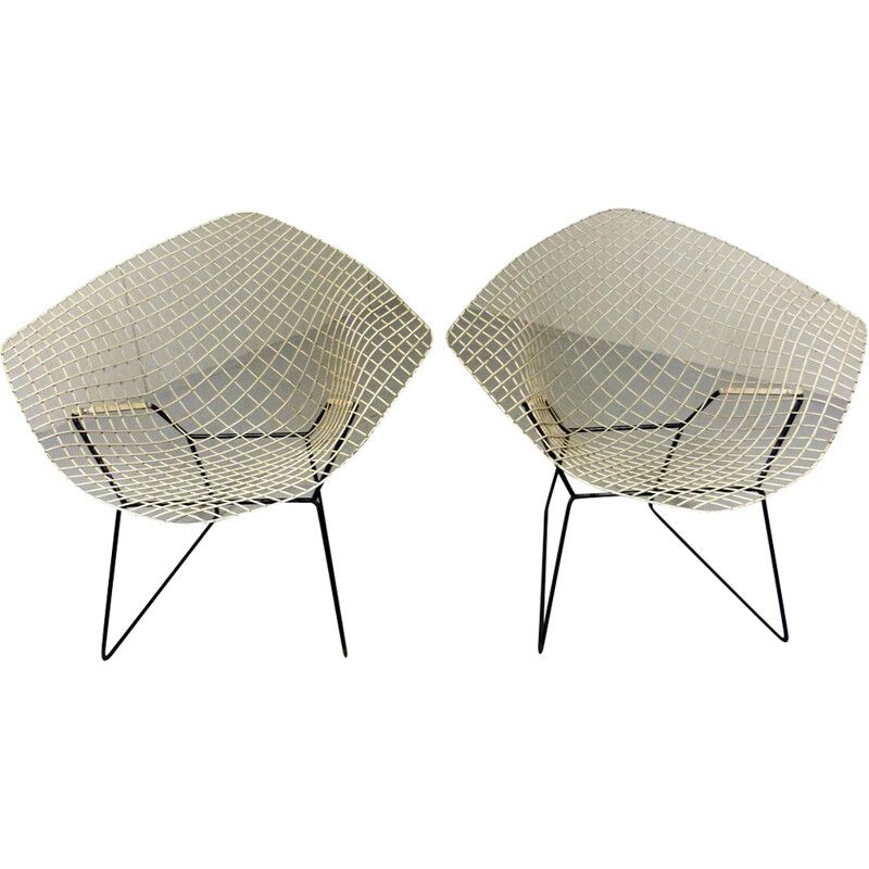 Pair of Diamond Chairs by Harry Bertoia for Knoll - 1950s