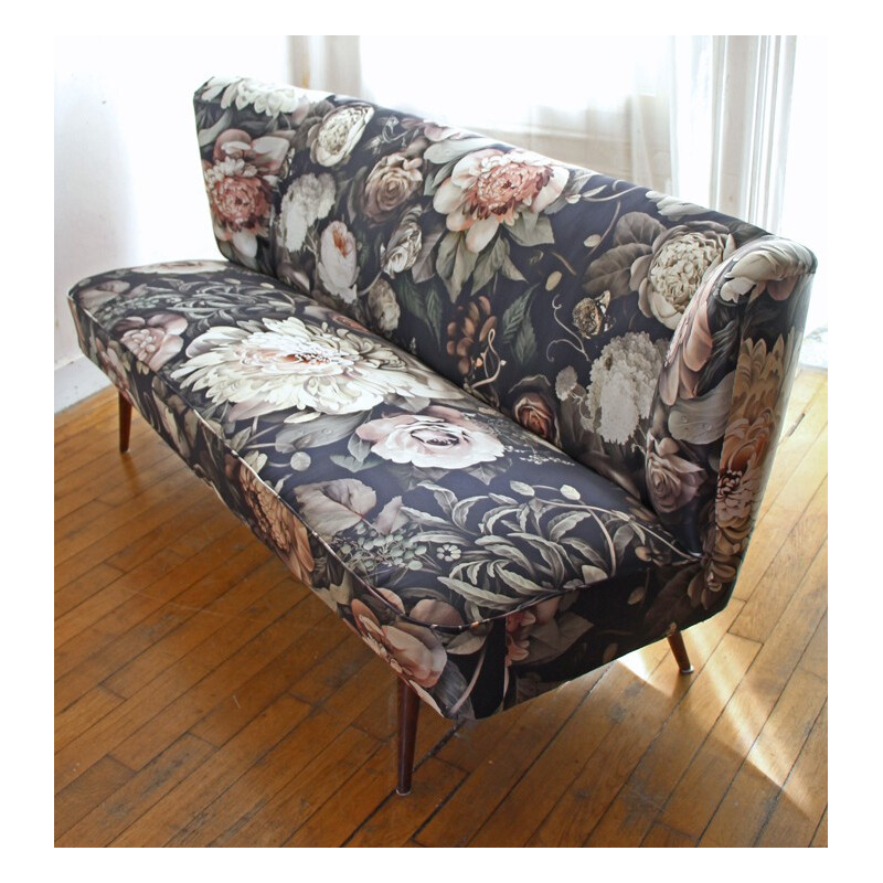 Canapé vintage en tissu d'Ellie Cashman Design - 1950