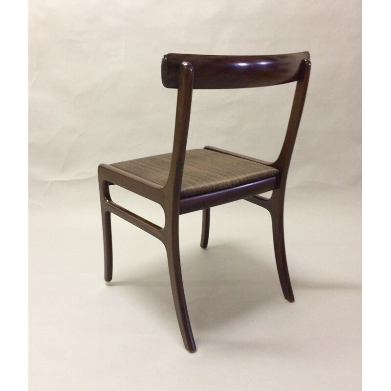 Set of 4 vintage mahogany chairs by Ole Wanscher for Poul Jeppesen, 1960